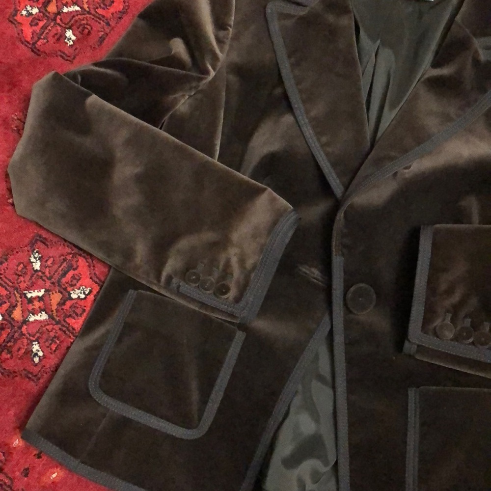 🌺🌺🌺NWT ANN TAYLOR BROWN BLAZER VELOUR - Picture 3 of 7